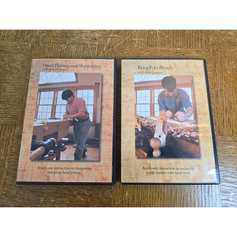 Lot of 2 DVDs - Rob Cosman - Rough to Ready & Hand Planing and Sharpening
